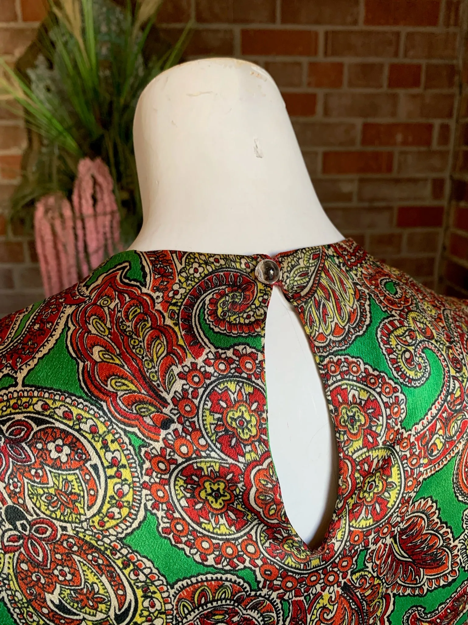 1940s Paisley Cropped Blouse