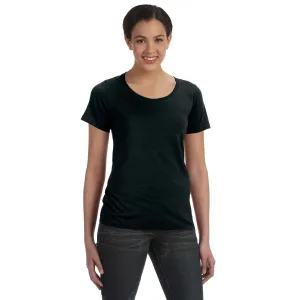 Anvil Women's Black Ringspun Sheer Featherweight T-Shirt