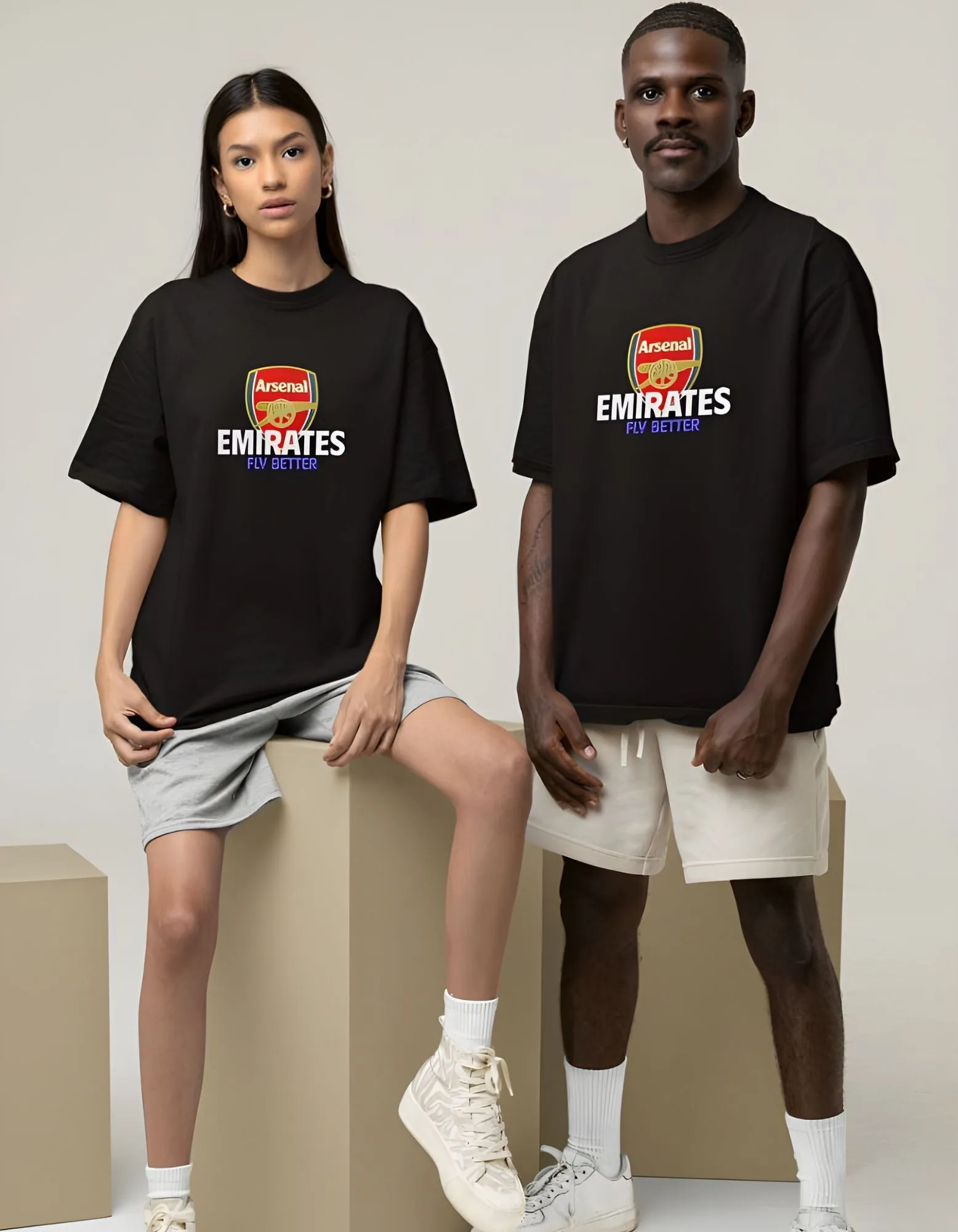 Arsenal Emirates Fly Better Unisex Oversized T-Shirt for Men & Women