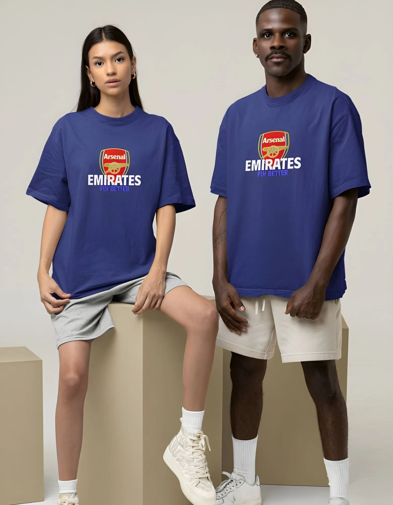 Arsenal Emirates Fly Better Unisex Oversized T-Shirt for Men & Women