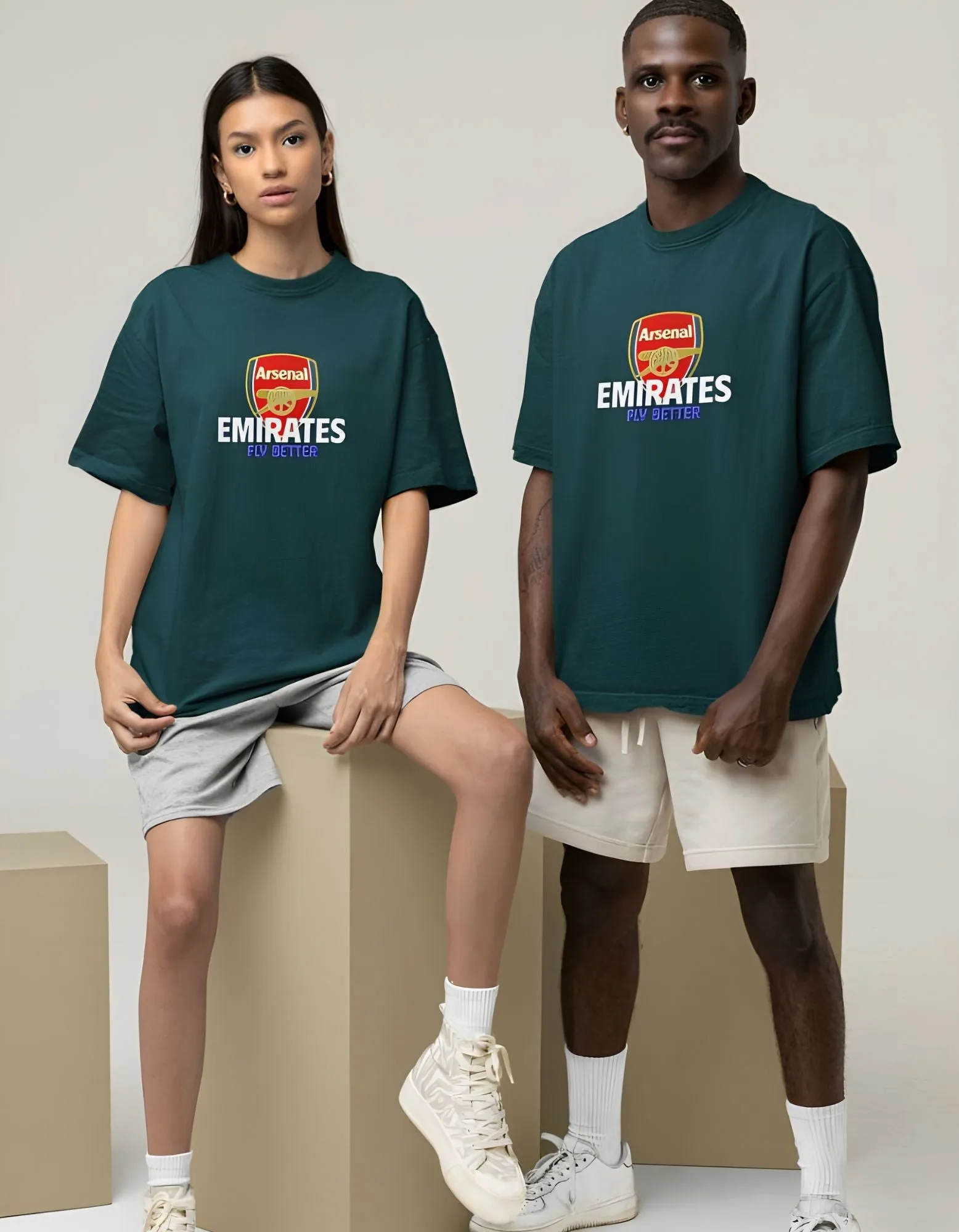 Arsenal Emirates Fly Better Unisex Oversized T-Shirt for Men & Women