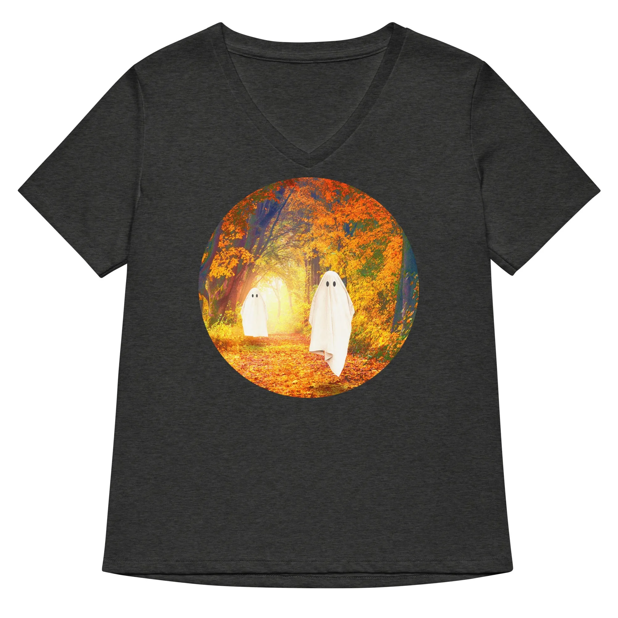 Autumn Ghosts Women's V-Neck Tee