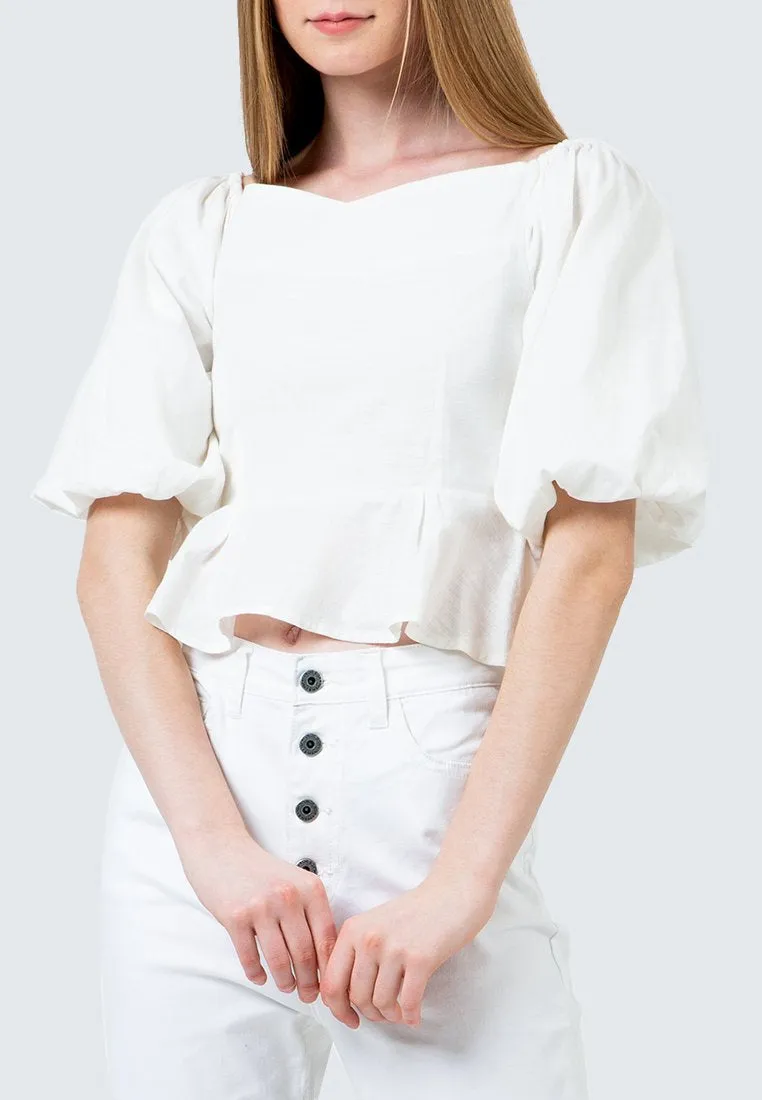 Baloon Cropped Blouse