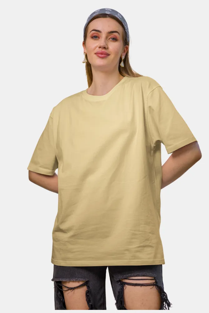 Beige Lightweight Oversized T-shirt for women