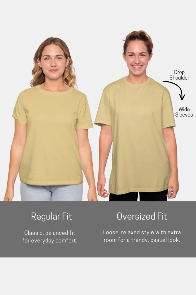 Beige Lightweight Oversized T-shirt for women