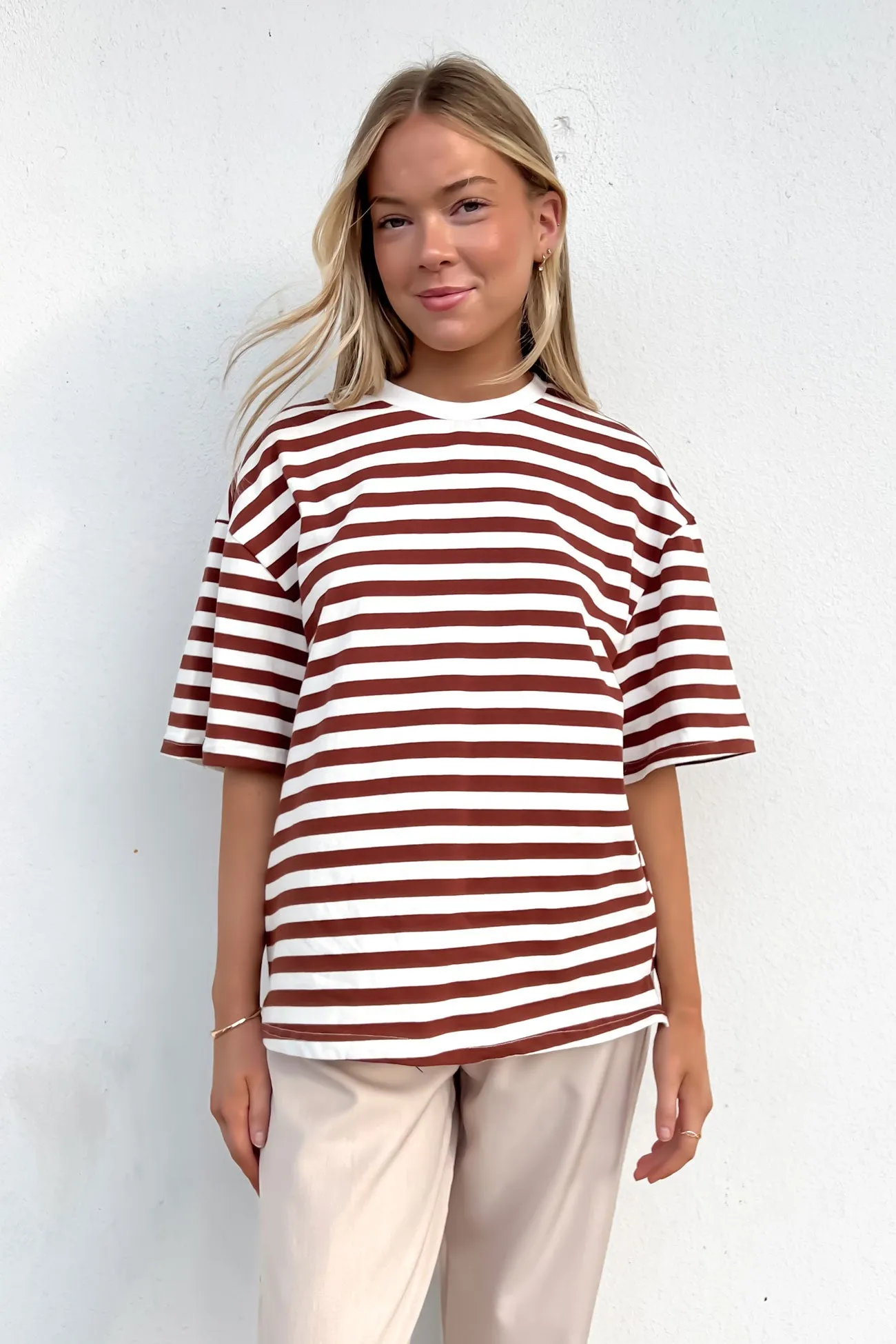 Blair Tee Brown Stripe