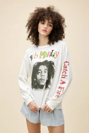 Bob Marley Catch A Fire Relaxed Long Sleeve