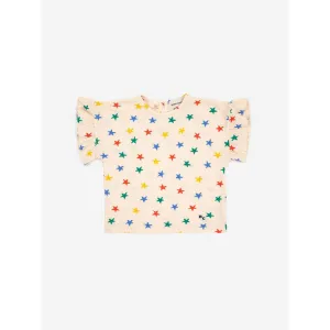 Bobo Choses Multicolor Stars All Over Ruffle T-Shirt