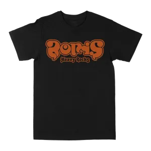 Boris "Heavy Rocks: Orange Logo" Black T-Shirt