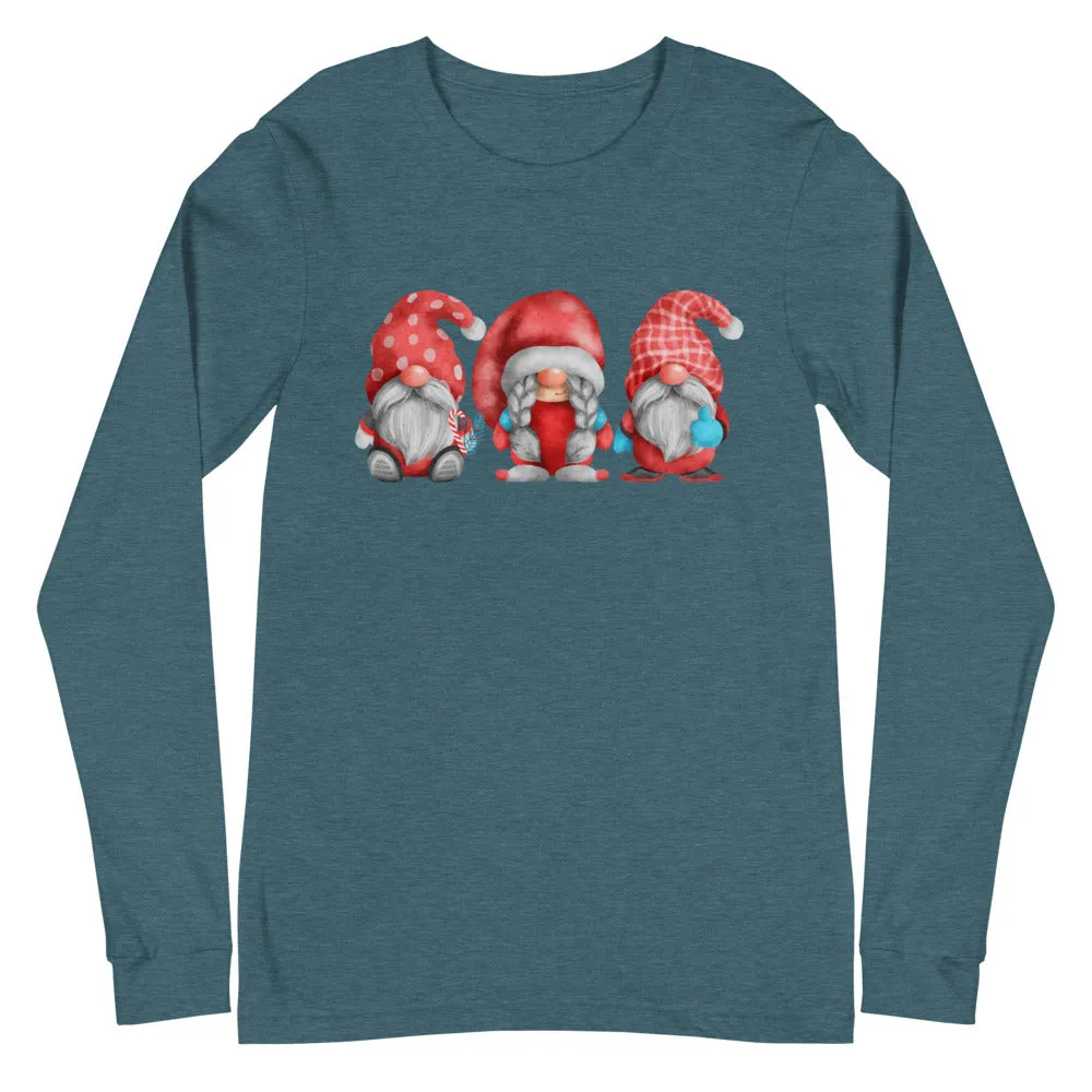 Christmas Gnomes Long Sleeve, Holiday T-Shirt, lioness-love