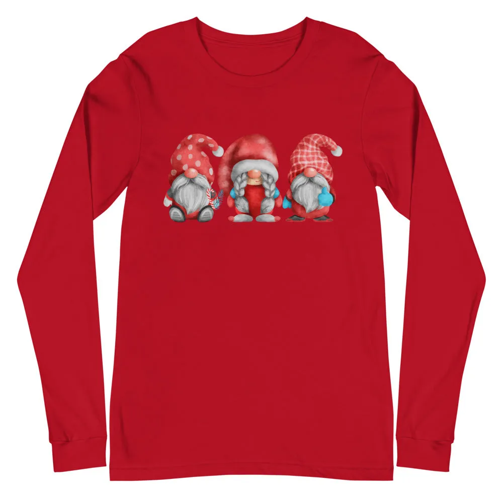 Christmas Gnomes Long Sleeve, Holiday T-Shirt, lioness-love