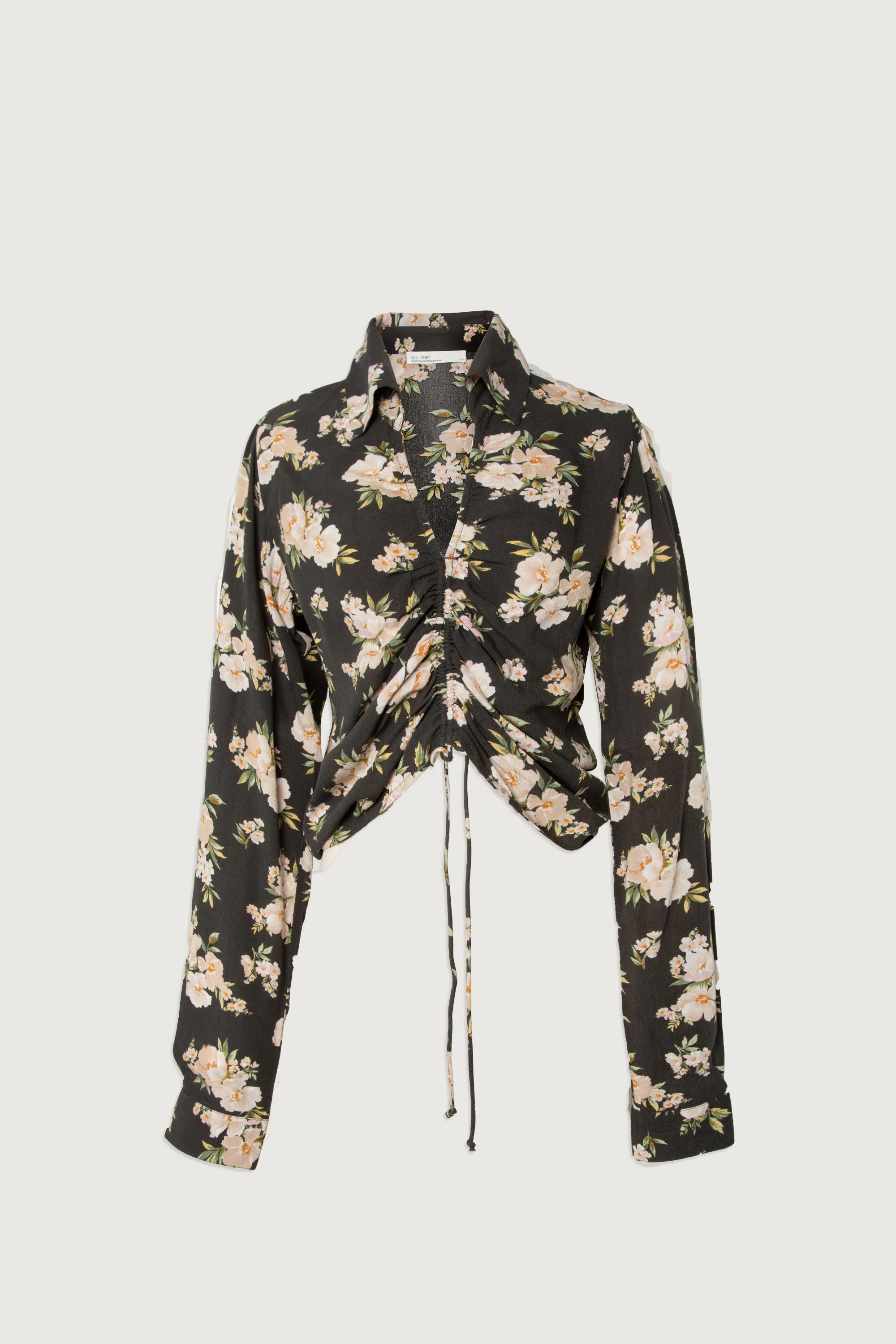 COLLARED FLORAL BLOUSE