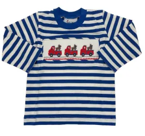 Delaney Boys Dog/Truck Smocked Longsleeve Shirt