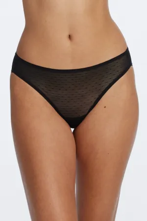 Dotty Sheer Panty - Black