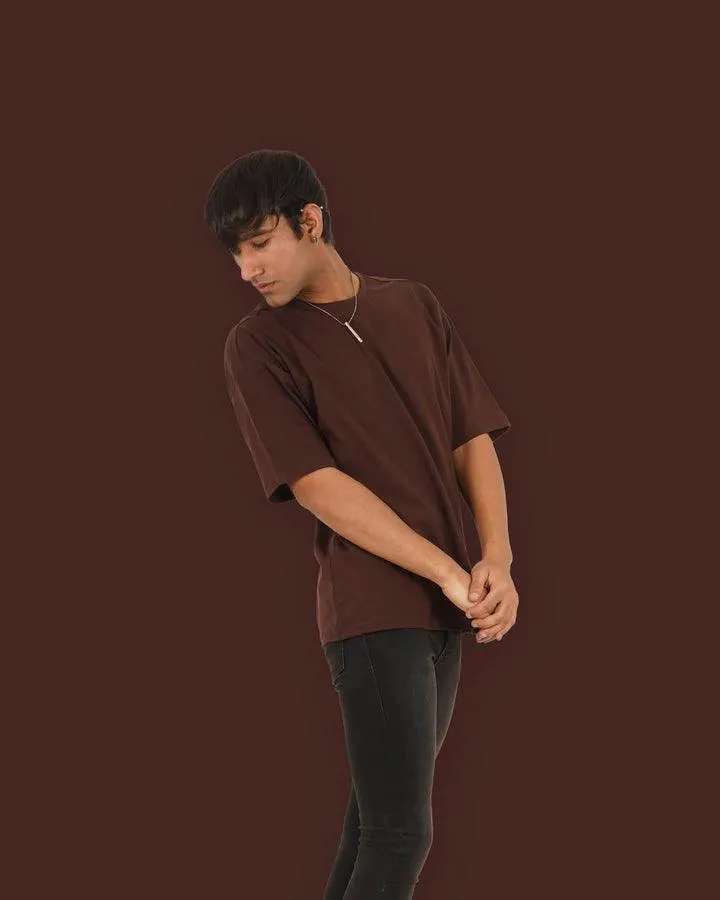 Dropshoulder Tee - Brown