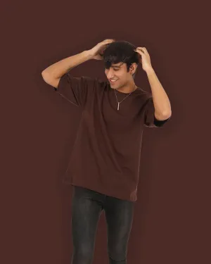 Dropshoulder Tee - Brown