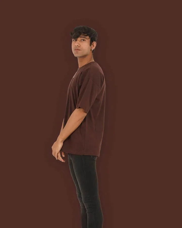 Dropshoulder Tee - Brown