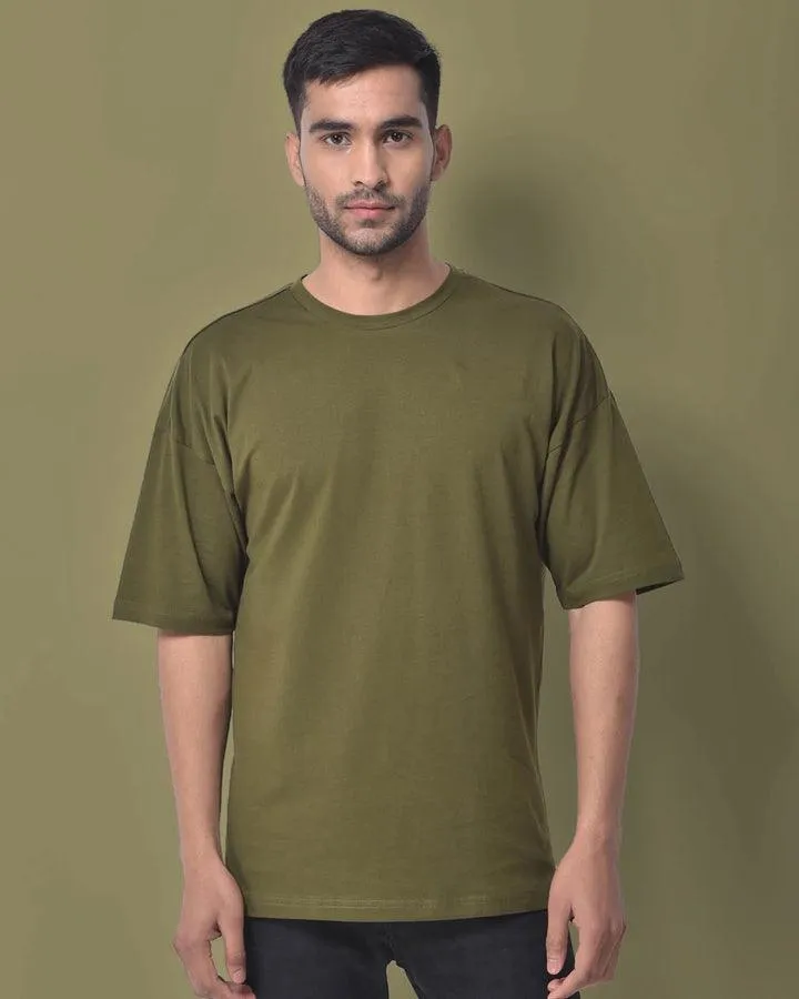 Dropshoulder Tee - Olive Green