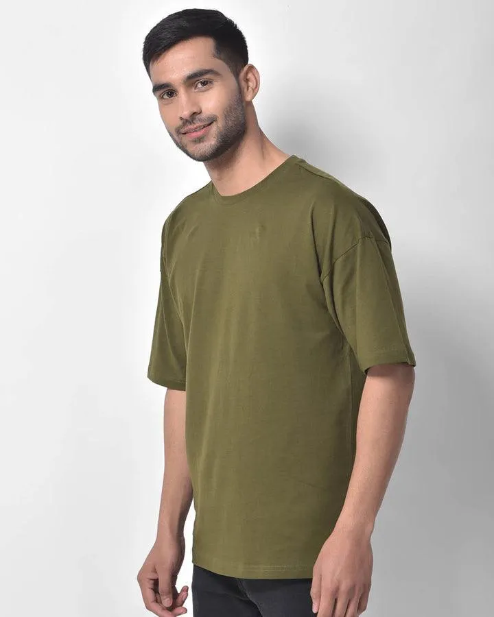 Dropshoulder Tee - Olive Green