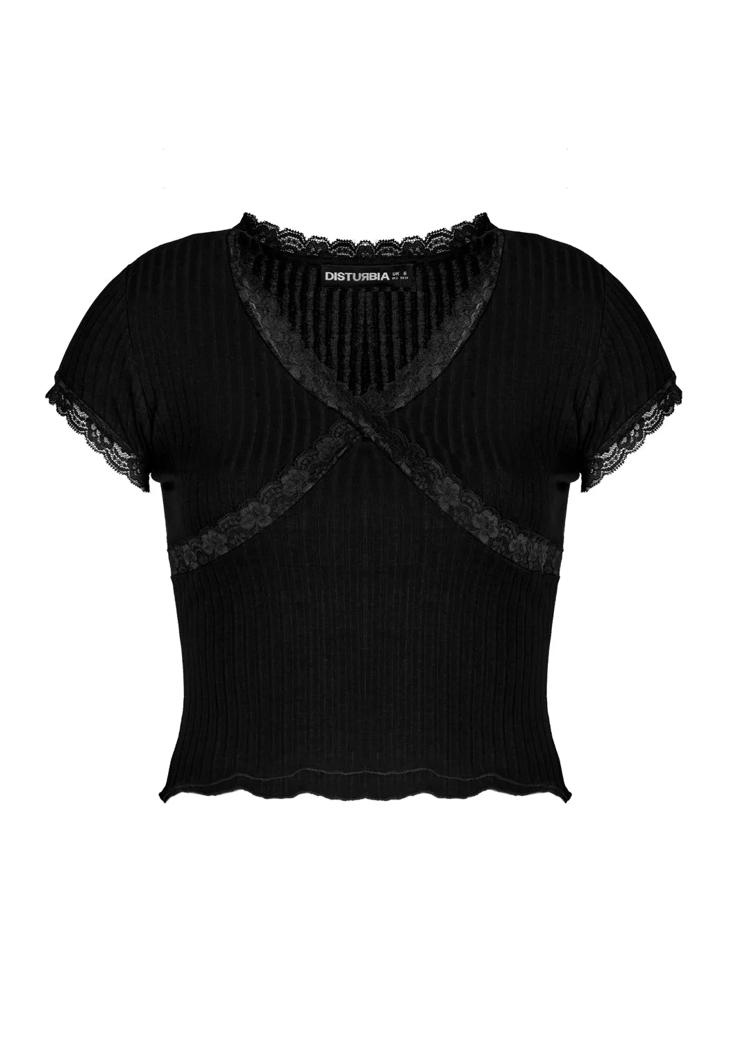 ELENA LACE TRIM TEE