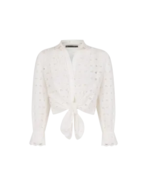 Eyelet Zita Blouse - Off White