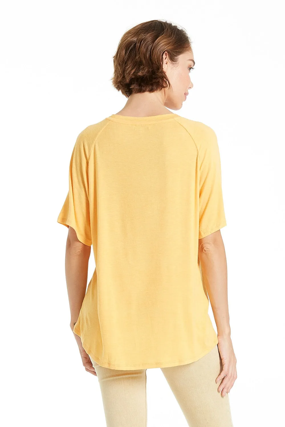 FAVORITE RELAXED V-NECK TOP | MARIGOLD