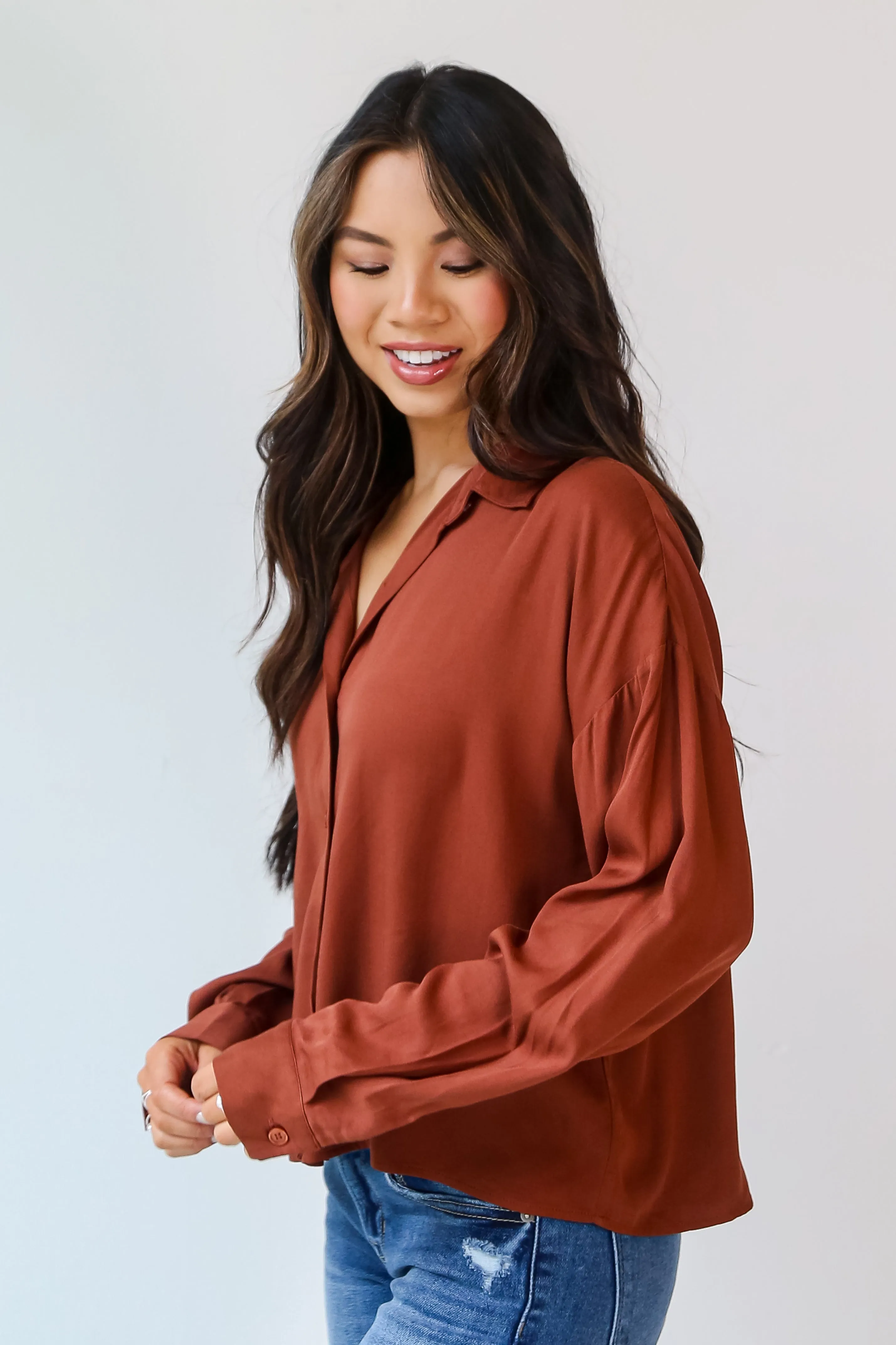 FINAL SALE - Just What I Needed Cropped Button-Up Blouse