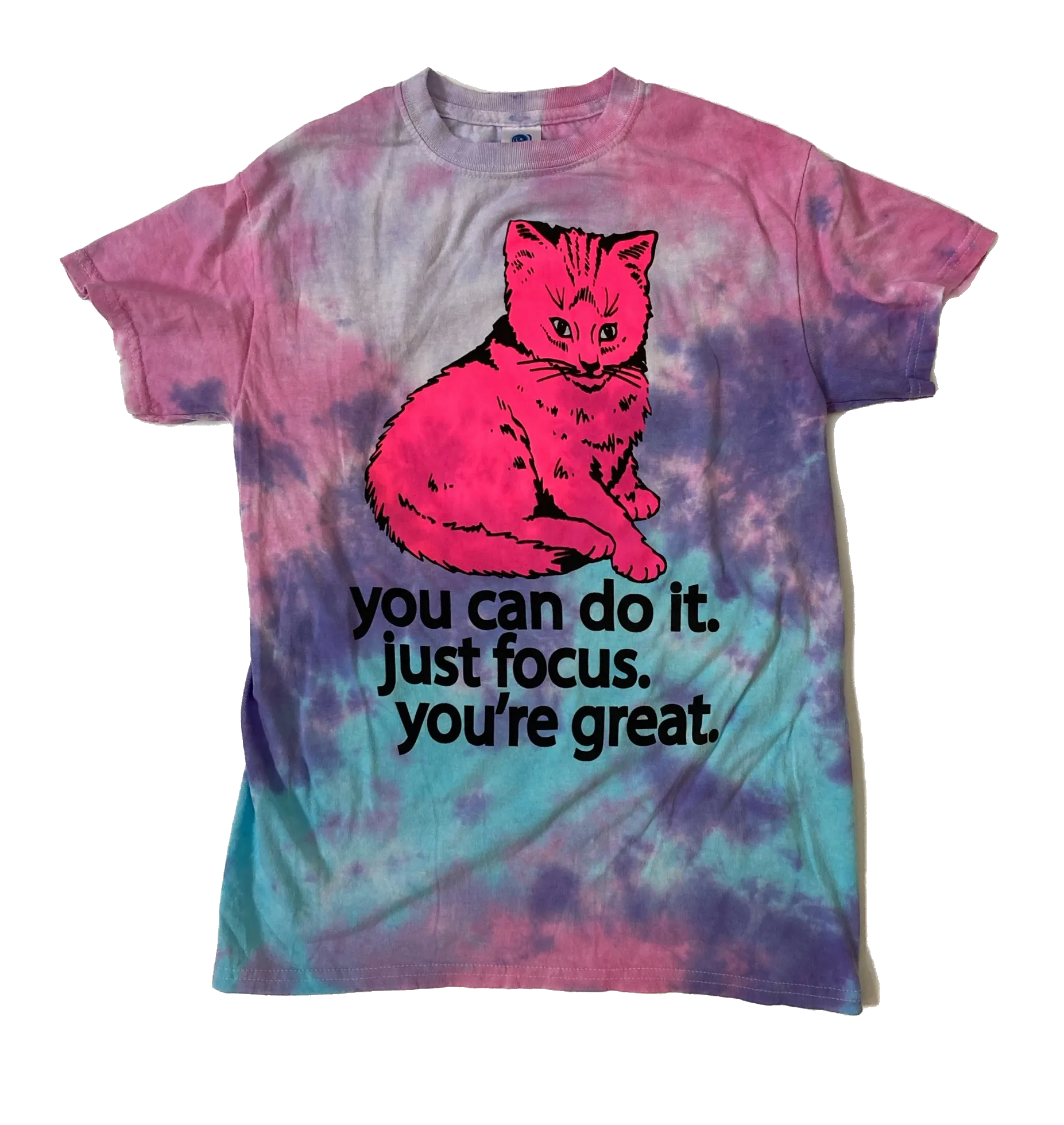 Focus Cat T-shirt - Cotton Candy (Youth)