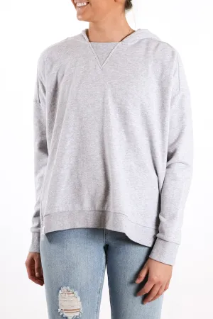 Fundamental Split Hoody Grey Marle