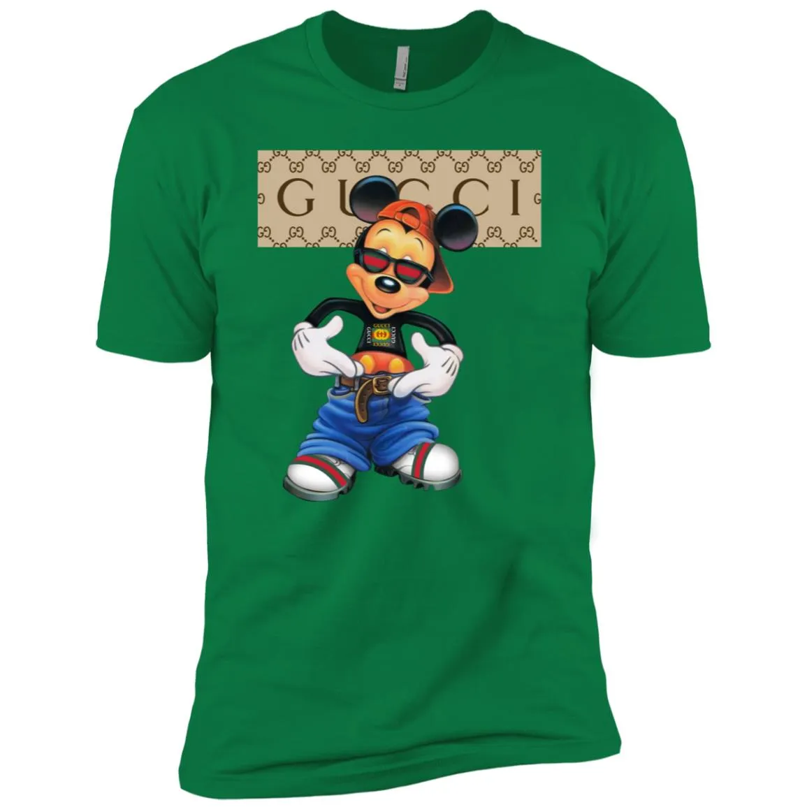 Gucci Logo Shirt Mickey Mouse T-shirt Men Short Sleeve T-Shirt