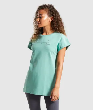 Gymshark Roots Longline Tee - Green