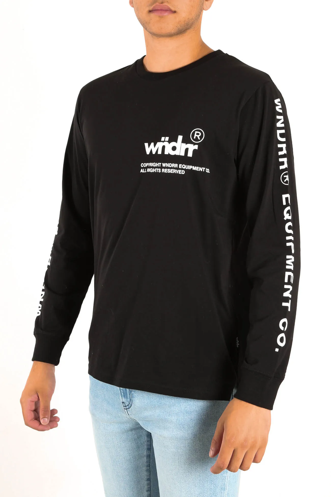 In Line Long Sleeve Tee Black