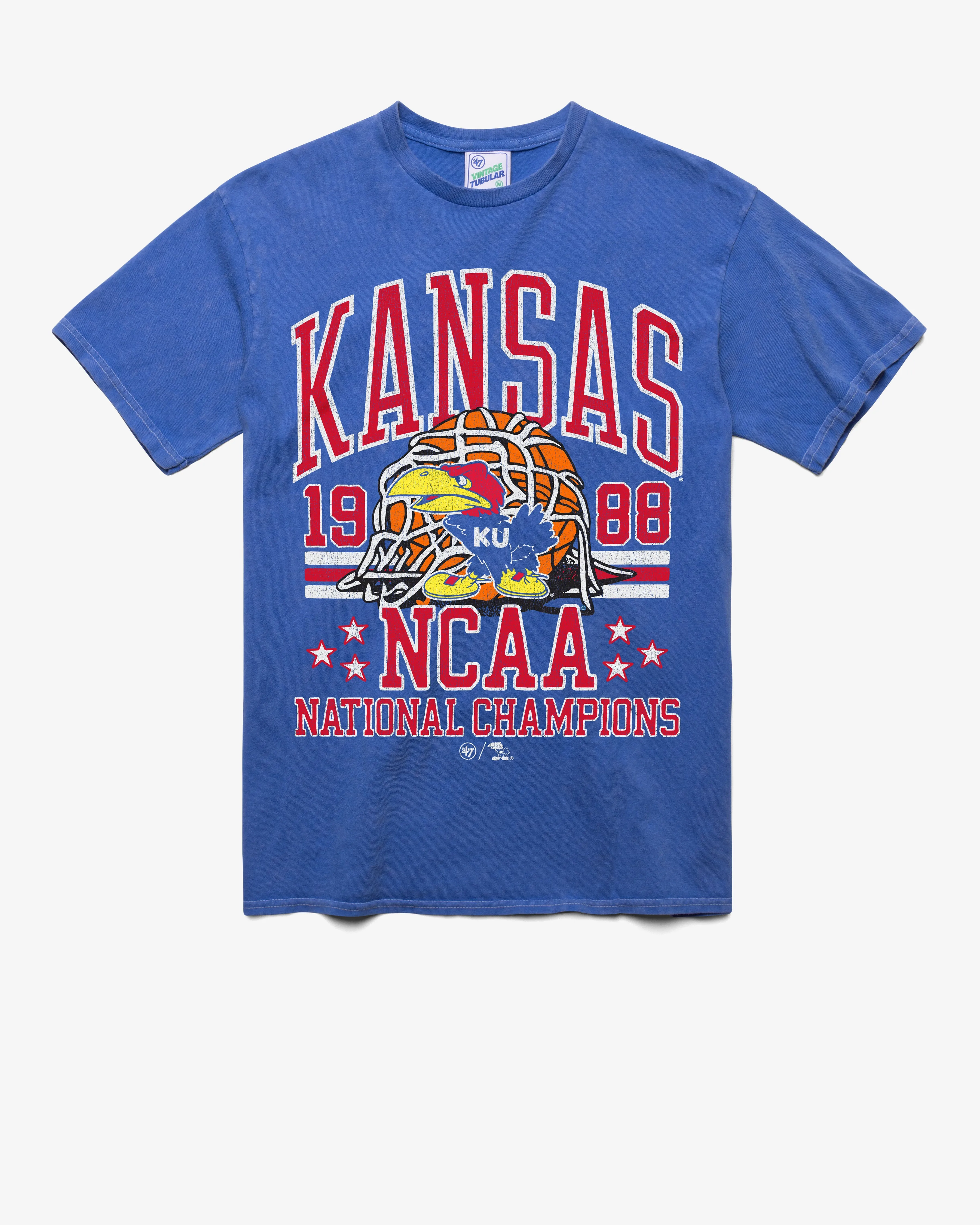 KANSAS JAYHAWKS H-CHAMPS LOCKER '47 VINTAGE TUBULAR TEE