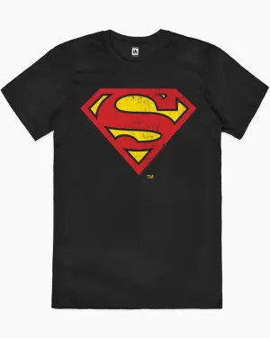 (L) SUPERMAN CLASSIC LOGO T-SHIRT