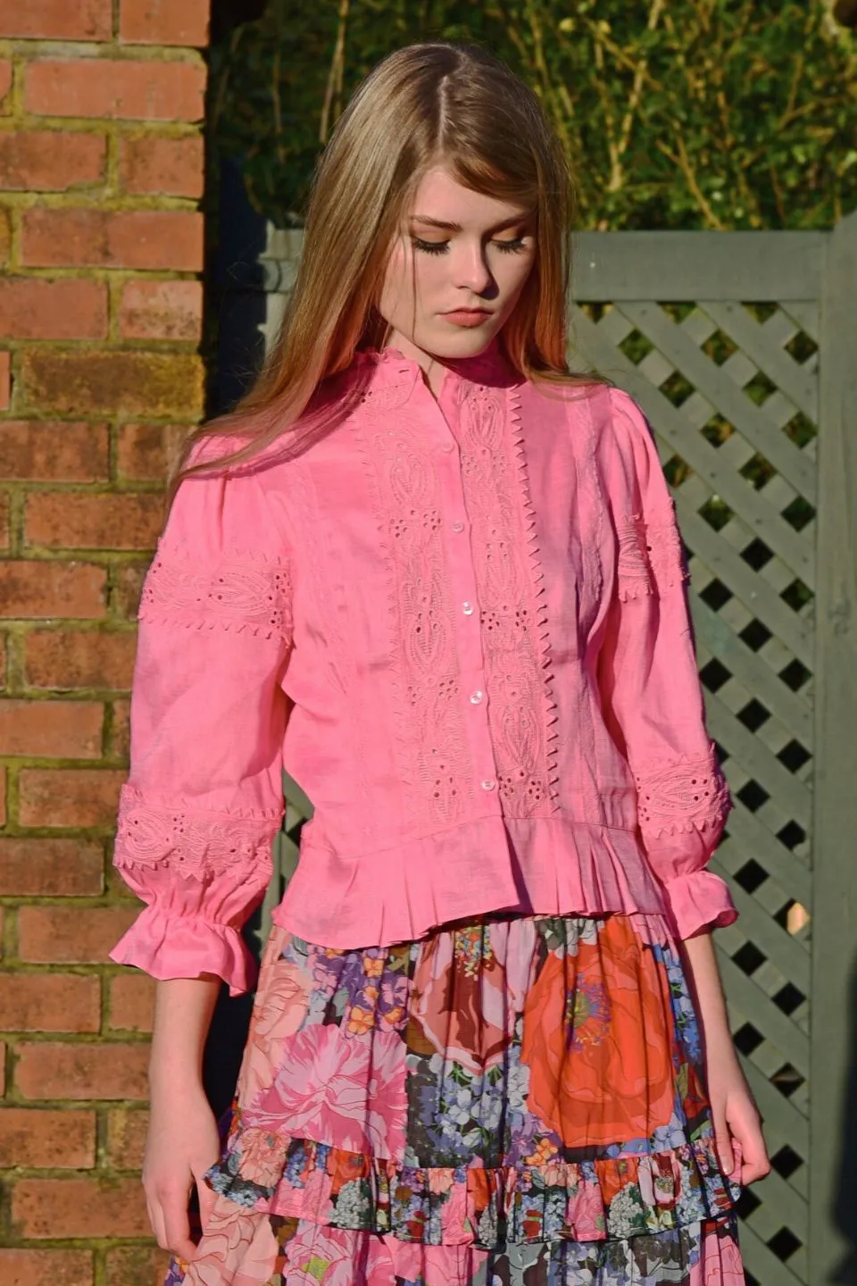 Lace Age Pink Blouse