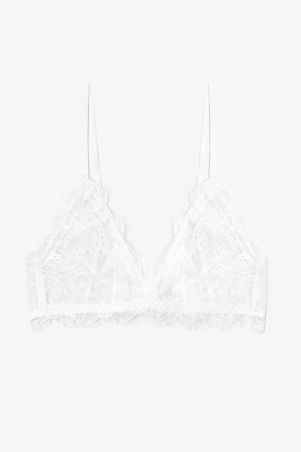 Lace Bra with Trim Ivory