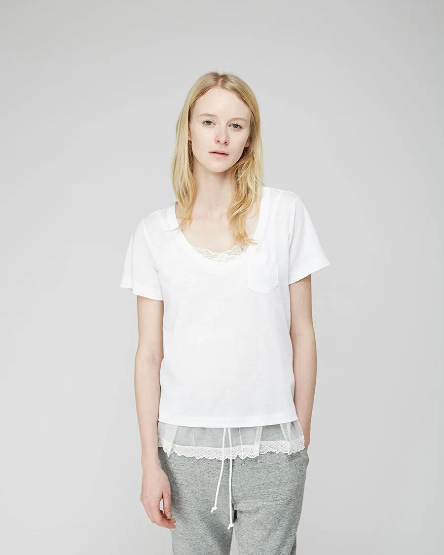 Lace Trim T-Shirt