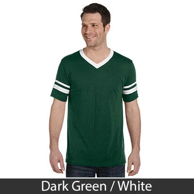 Lambda Chi Alpha V-Neck Jersey with Striped Sleeves - 360 - TWILL