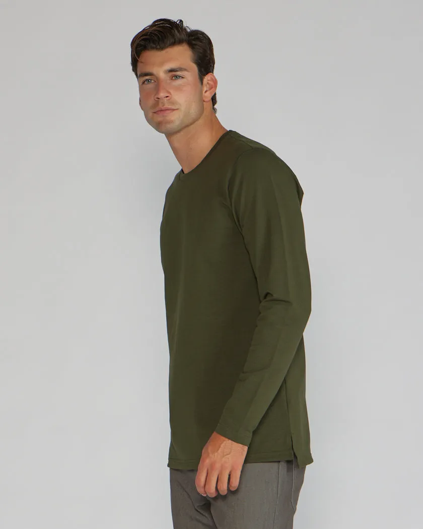 Long Sleeve: LUX Split Hem