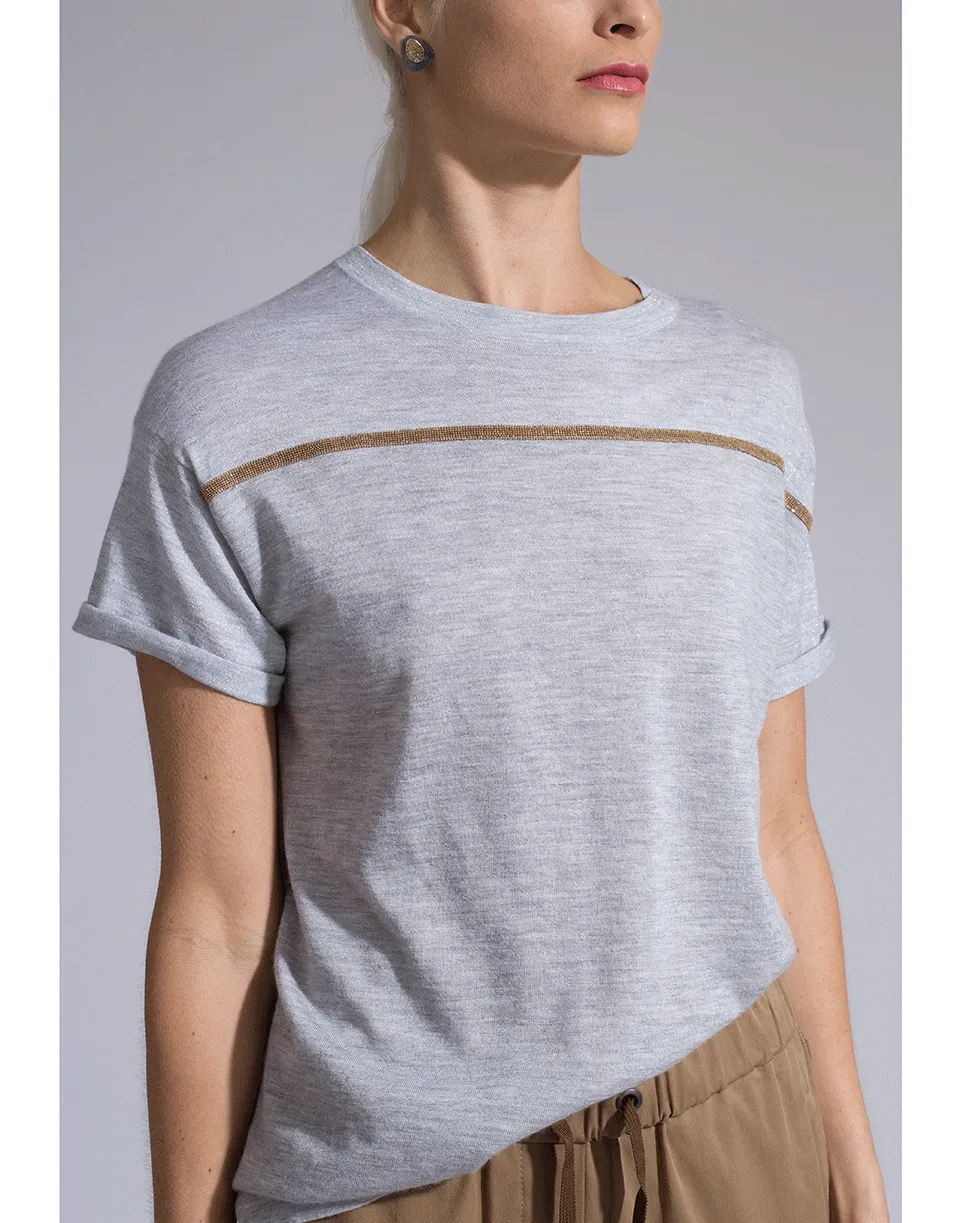 Lurex Stripe Tee