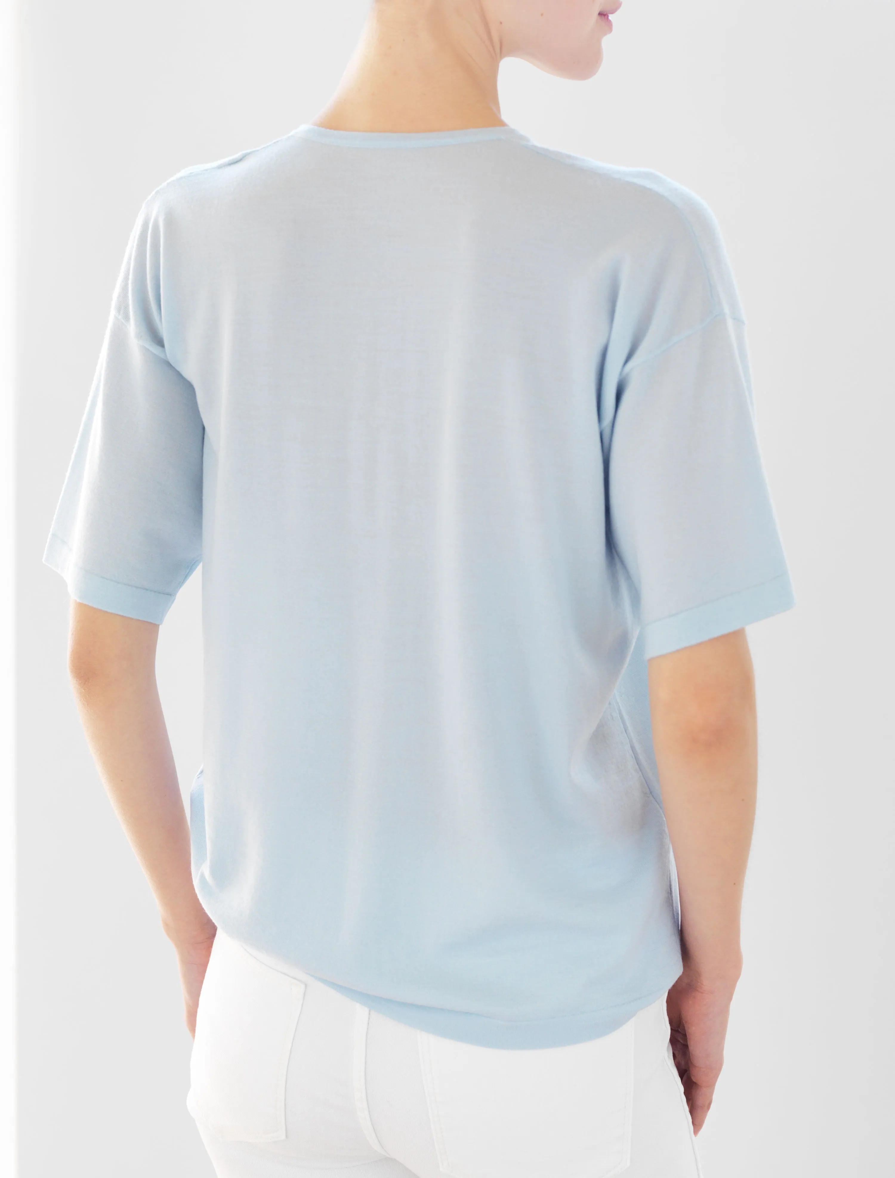 Luxo Knit T Round Neck - glacier