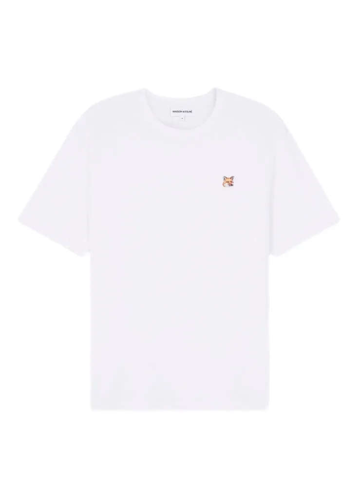 Maison Kitsune Fox Head Patch Regular Tee Shirt