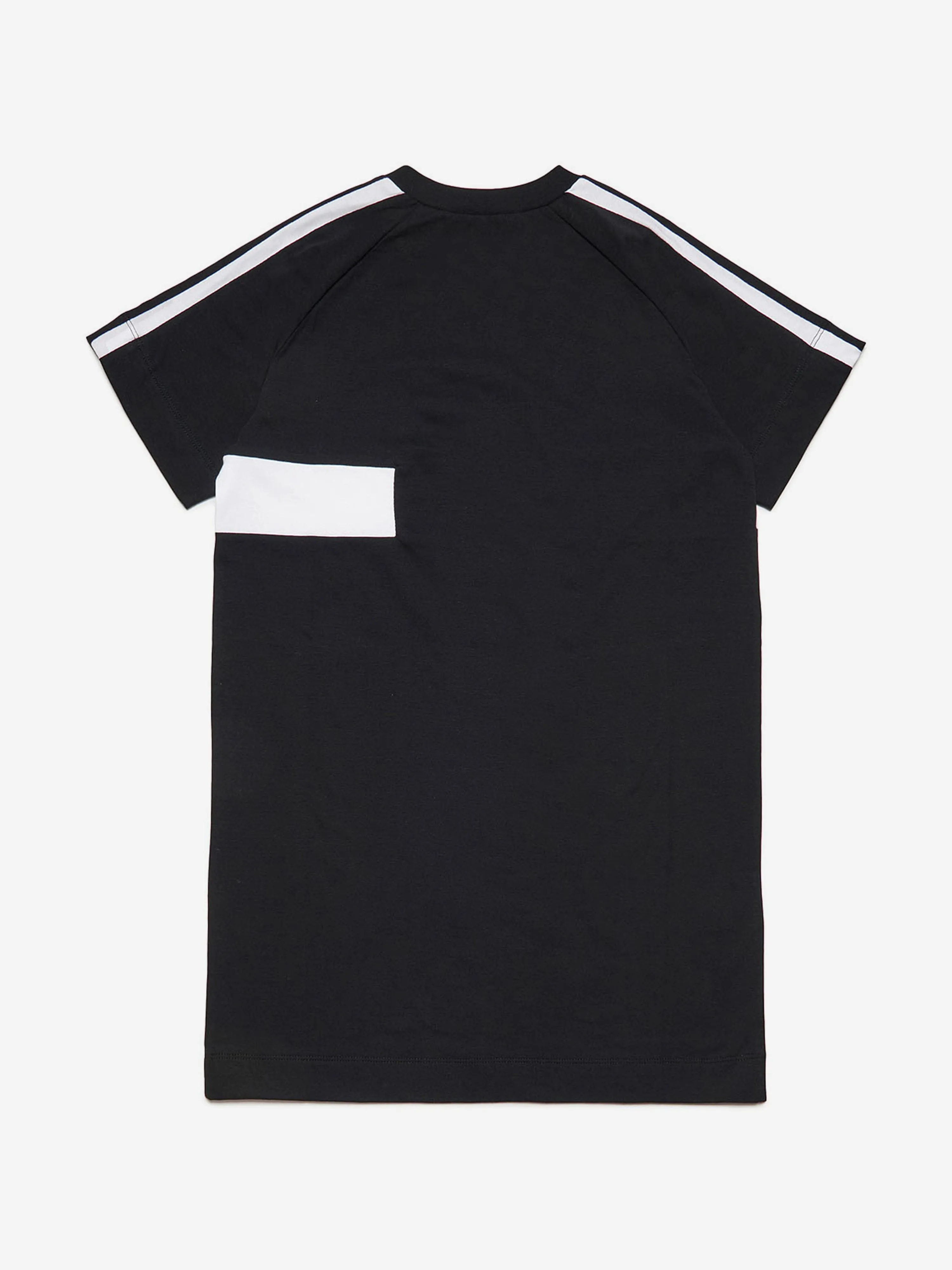 MARNI Girls Striped Logo T-Shirt Dress in Black