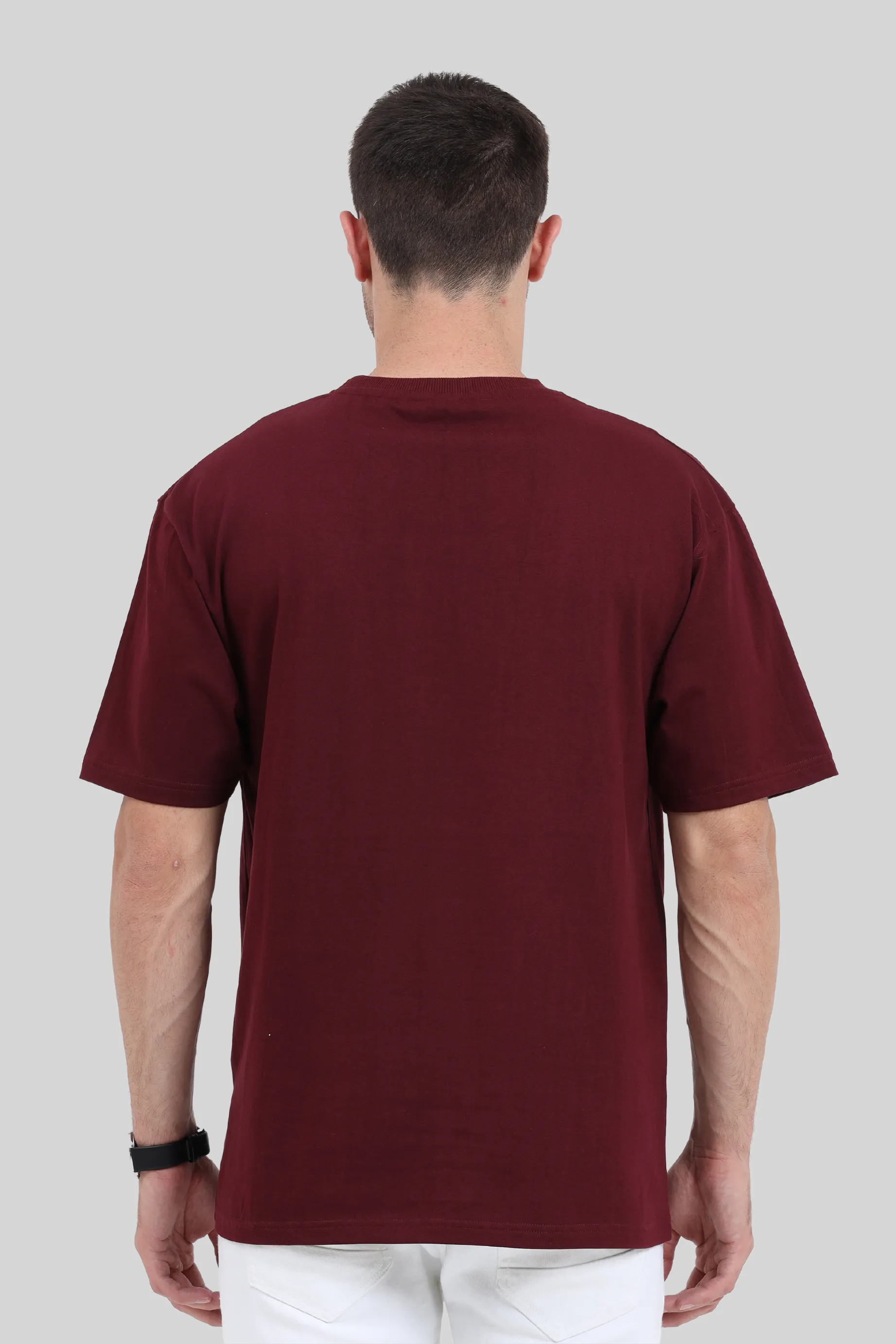 Maroon Oversized T-shirt for men