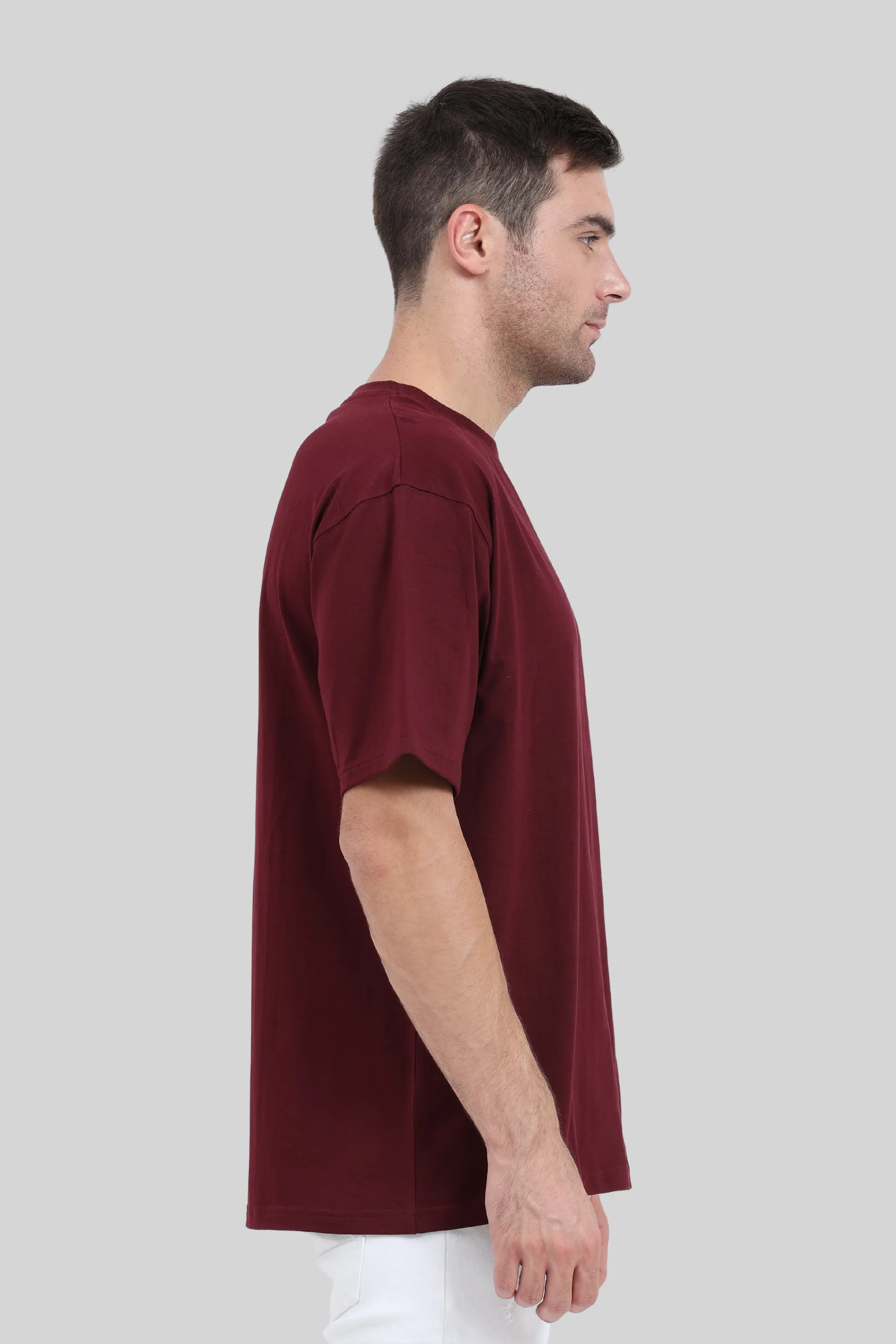 Maroon Oversized T-shirt for men