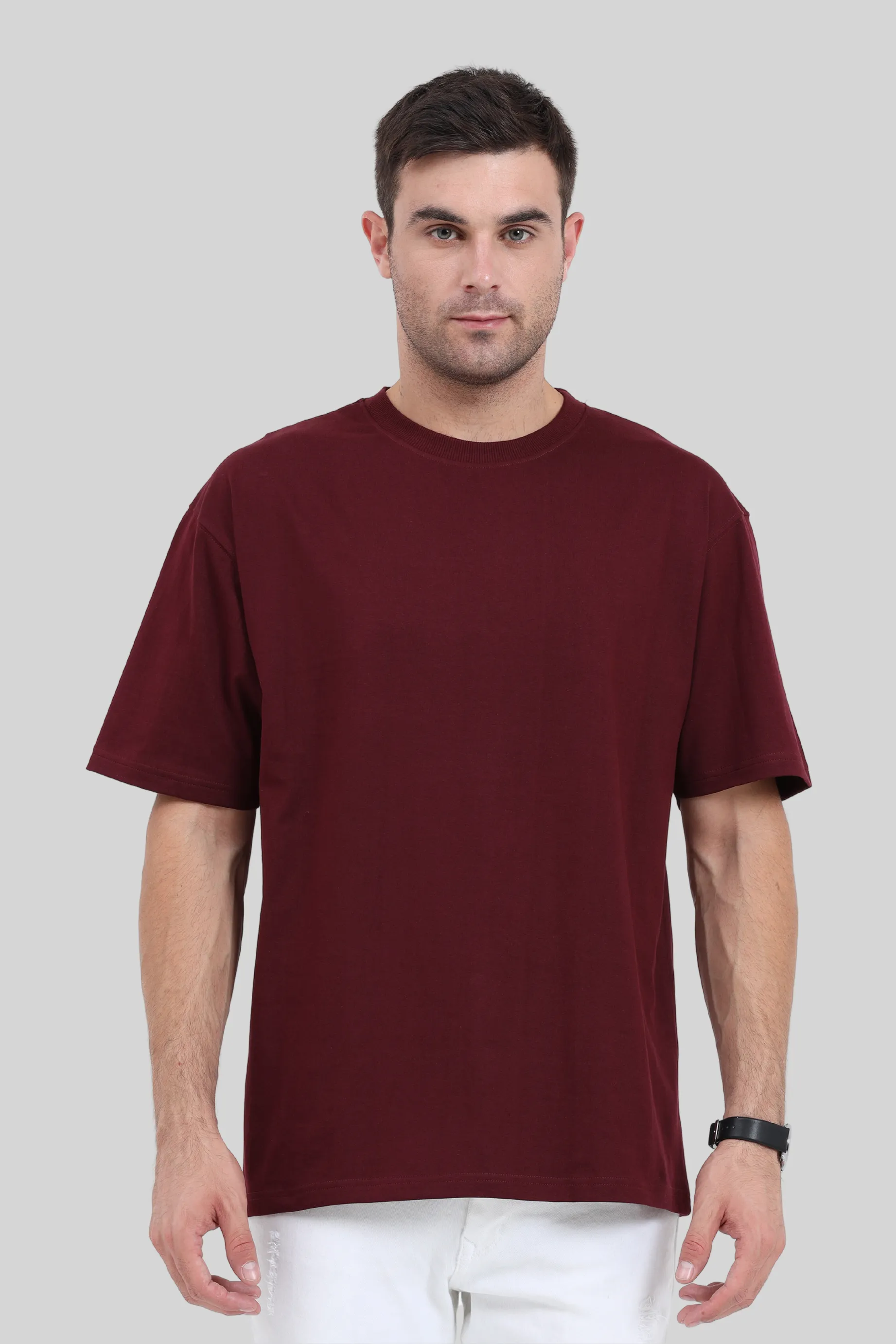 Maroon Oversized T-shirt for men