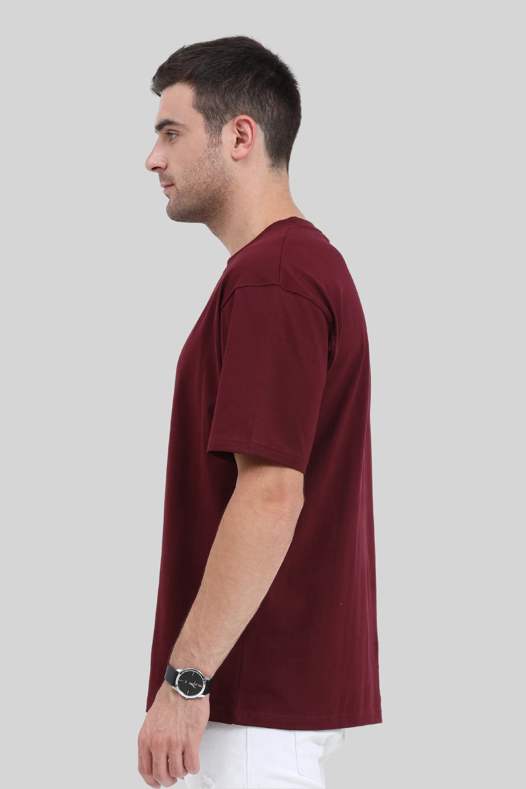 Maroon Oversized T-shirt for men