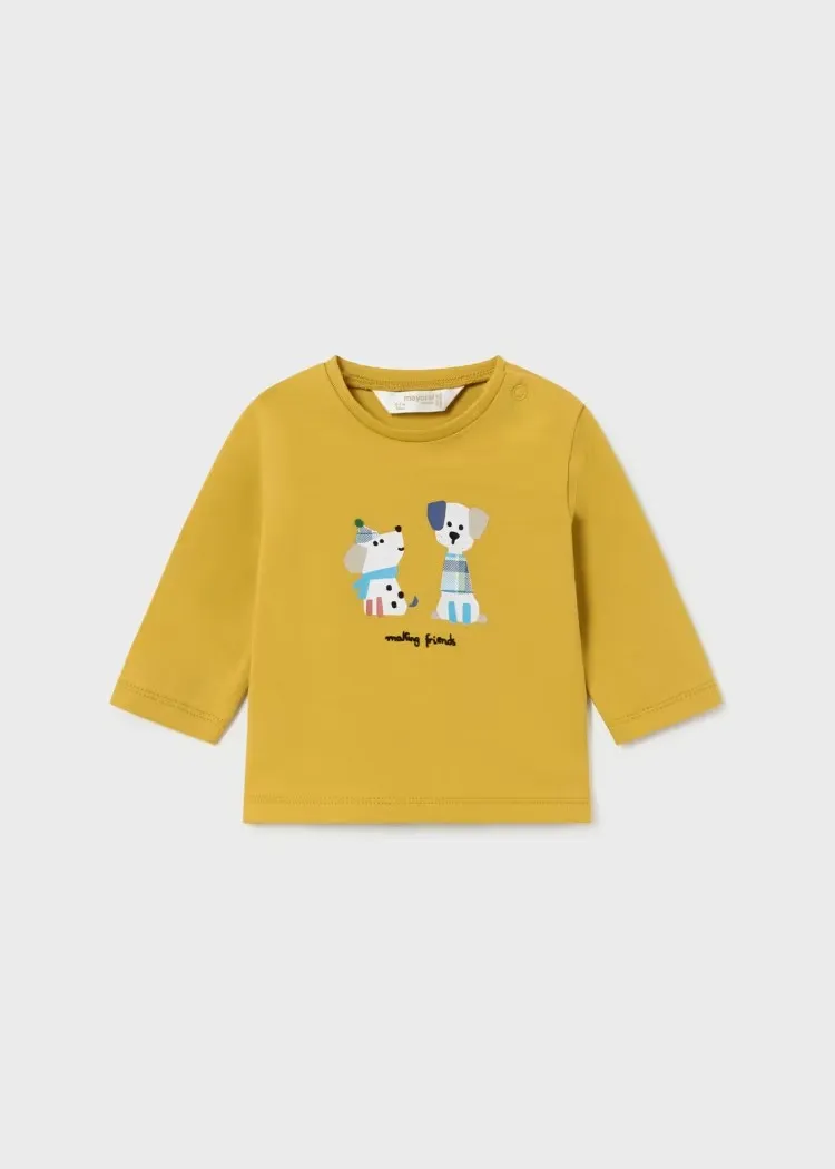 MAY Mustard Making Friends Dog Long Sleeve Top