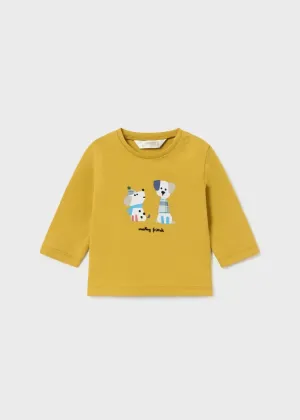 MAY Mustard Making Friends Dog Long Sleeve Top