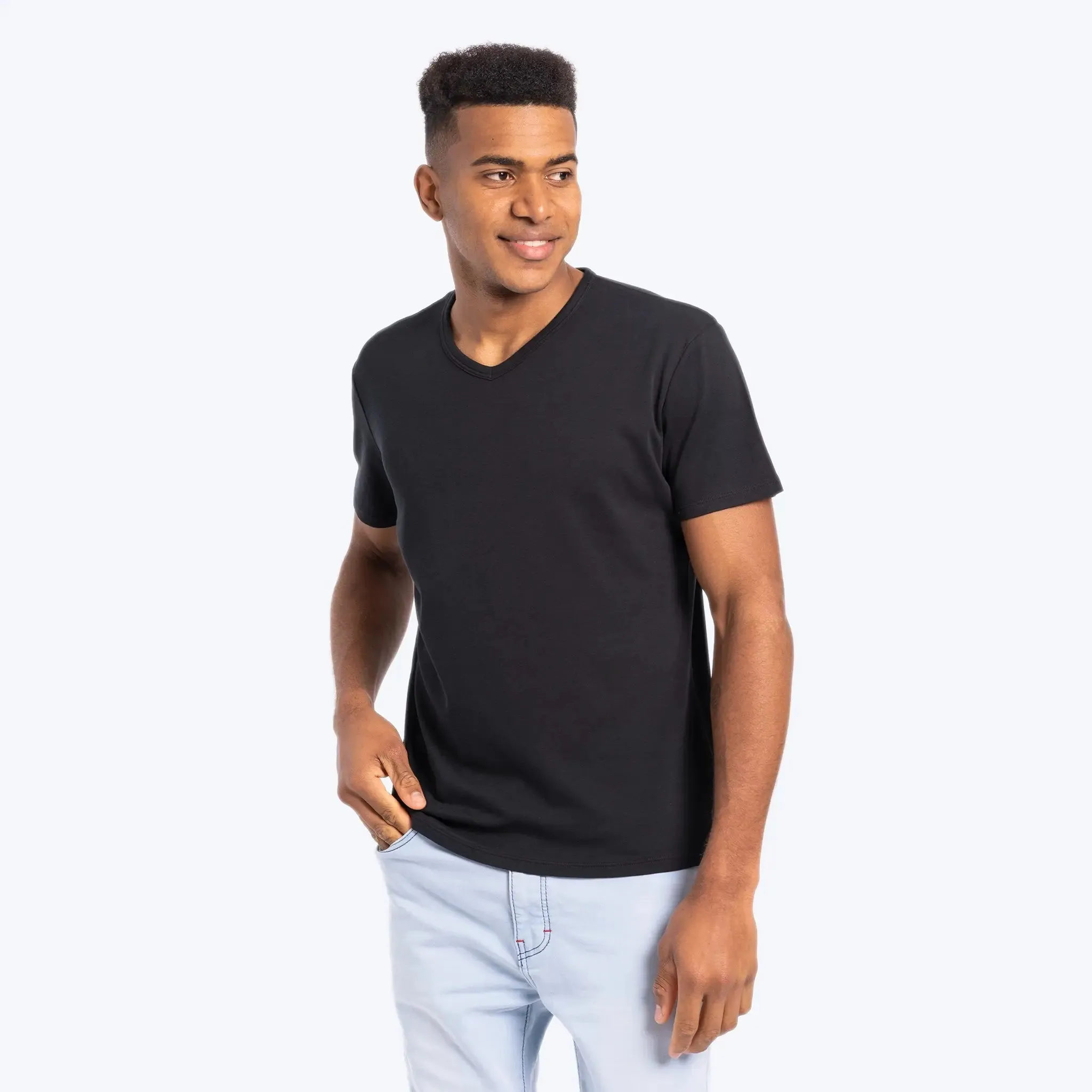 Men's Organic Pima Cotton V-Neck T-Shirt